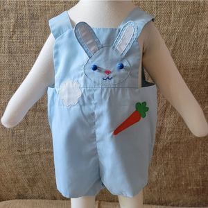 Vintage Betti Terell Blue Bunny Sunsuit 3-6m